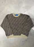 Vintage 90s Brown and Tan Sweater Knit