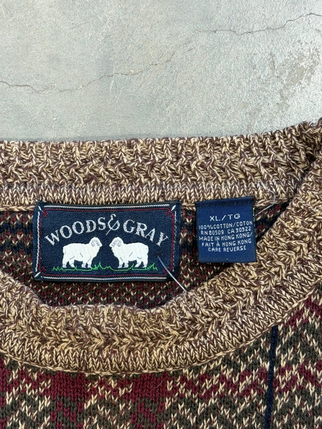 Vintage 90s Tan and Brown Sweater Knit