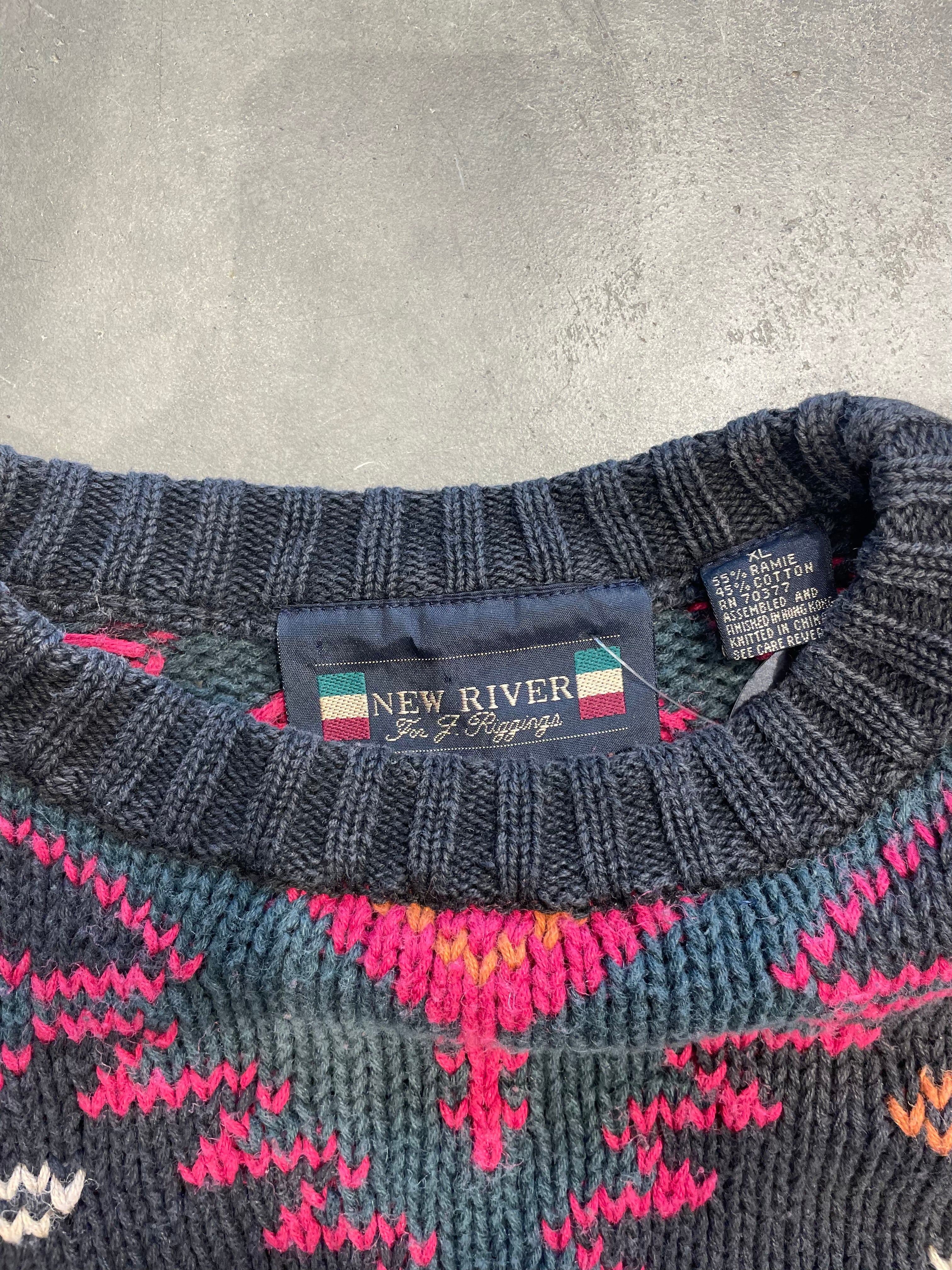 Vintage 90s Black Knit Sweater