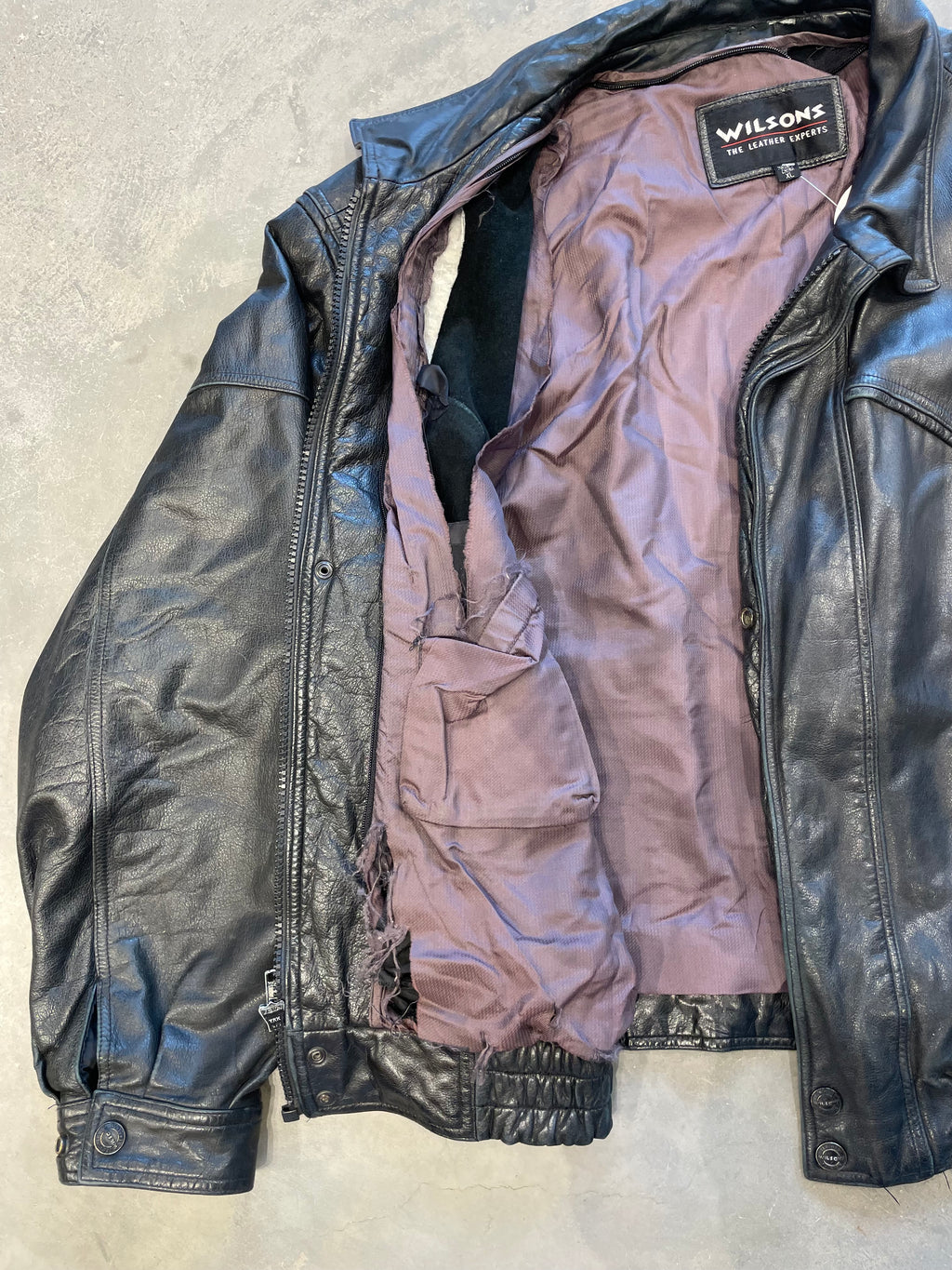 Vintage 90s Black Leather Jacket