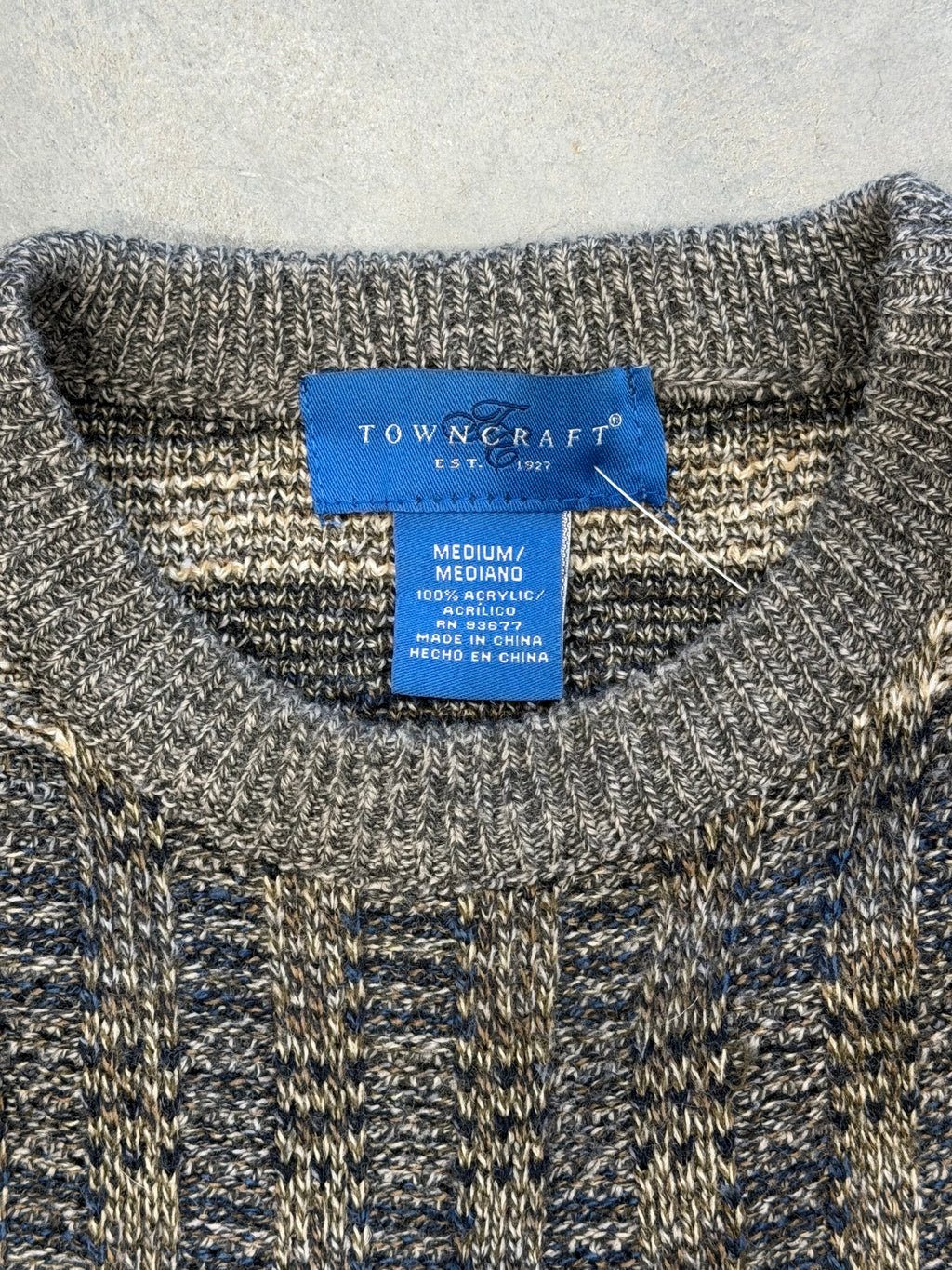 Vintage 90s Brown and Tan Sweater Knit