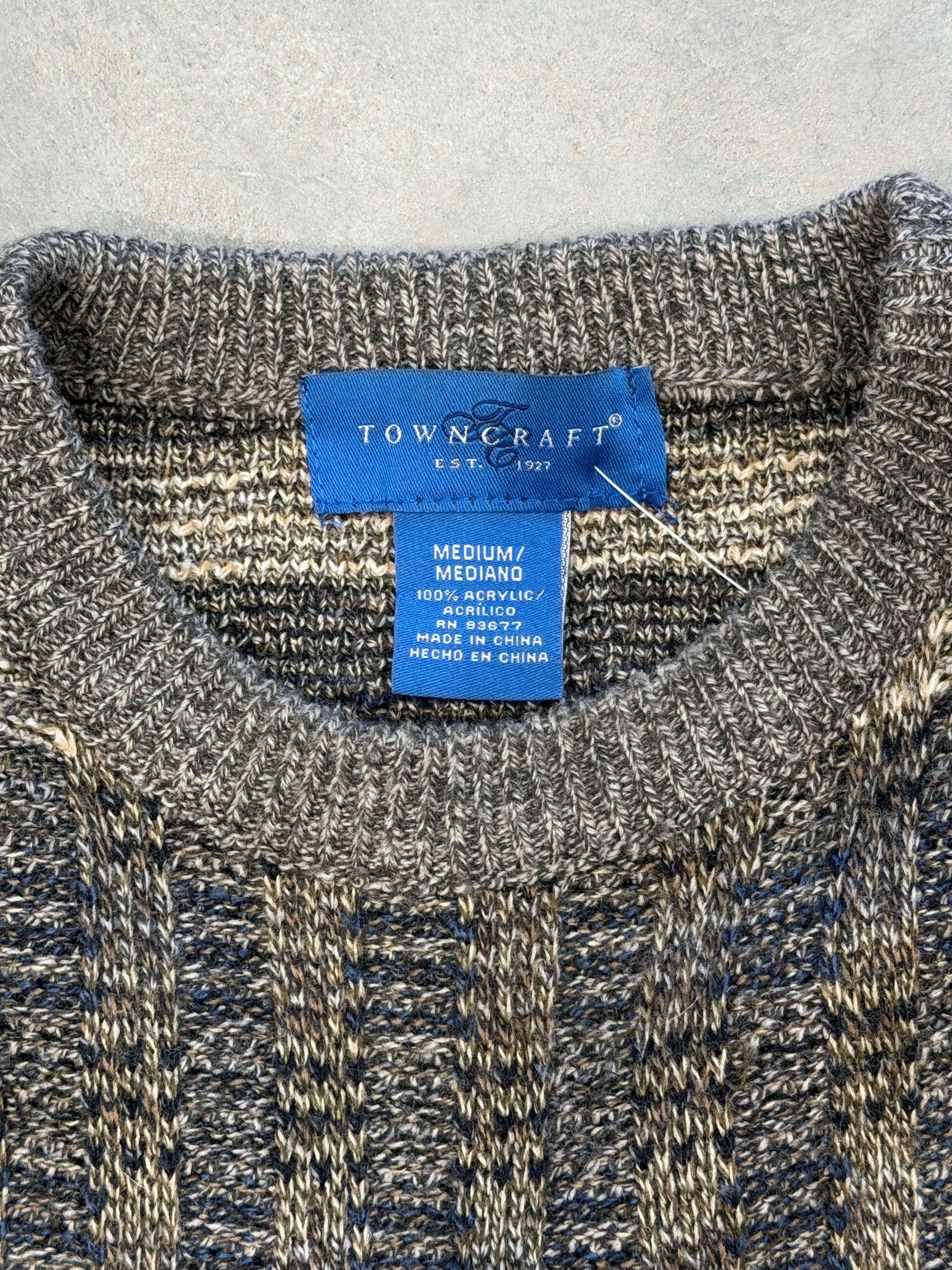 Vintage 90s Brown and Tan Sweater Knit