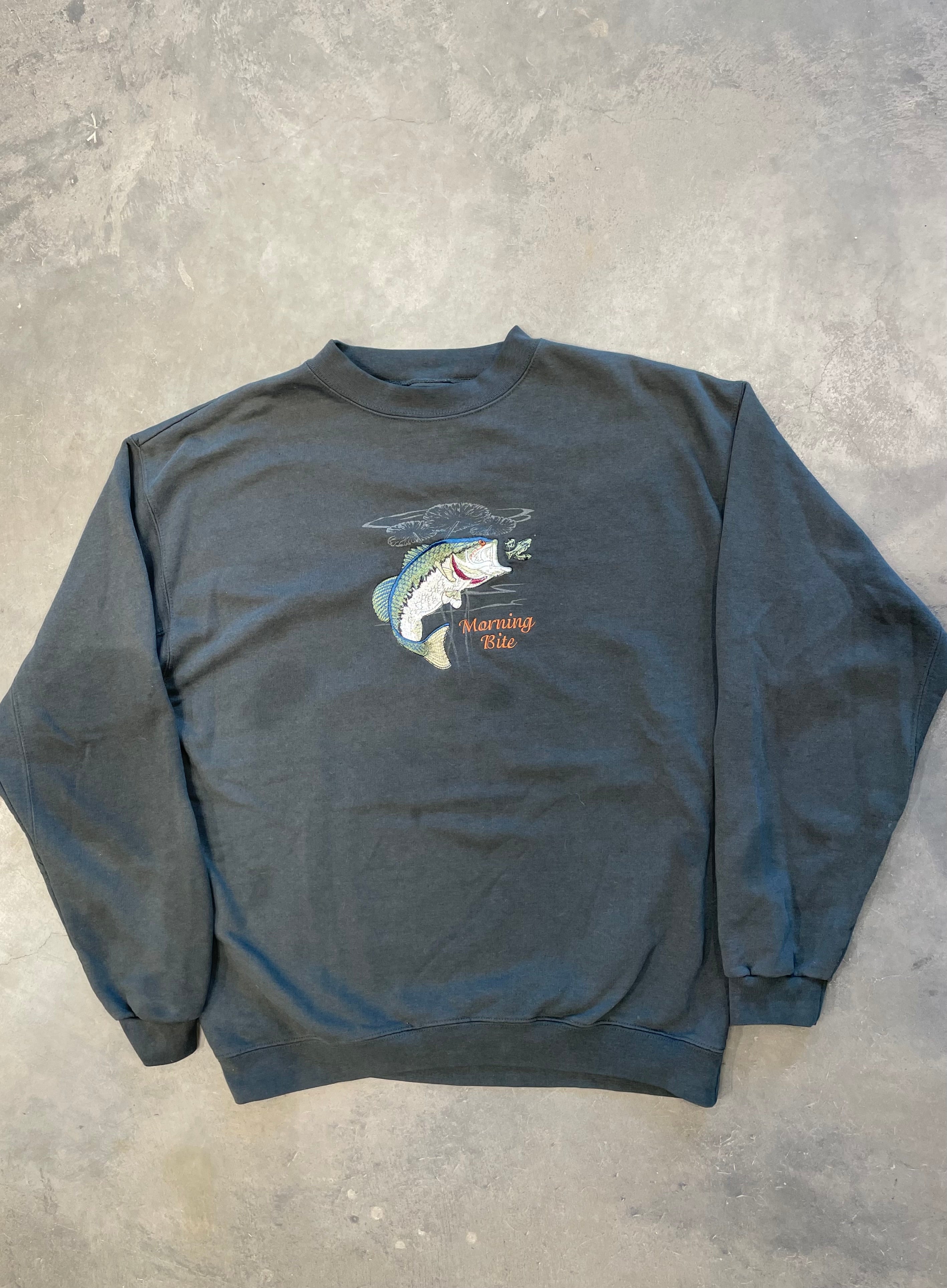 Vintage 90s “Morning Bite” Fish Sweatshirt