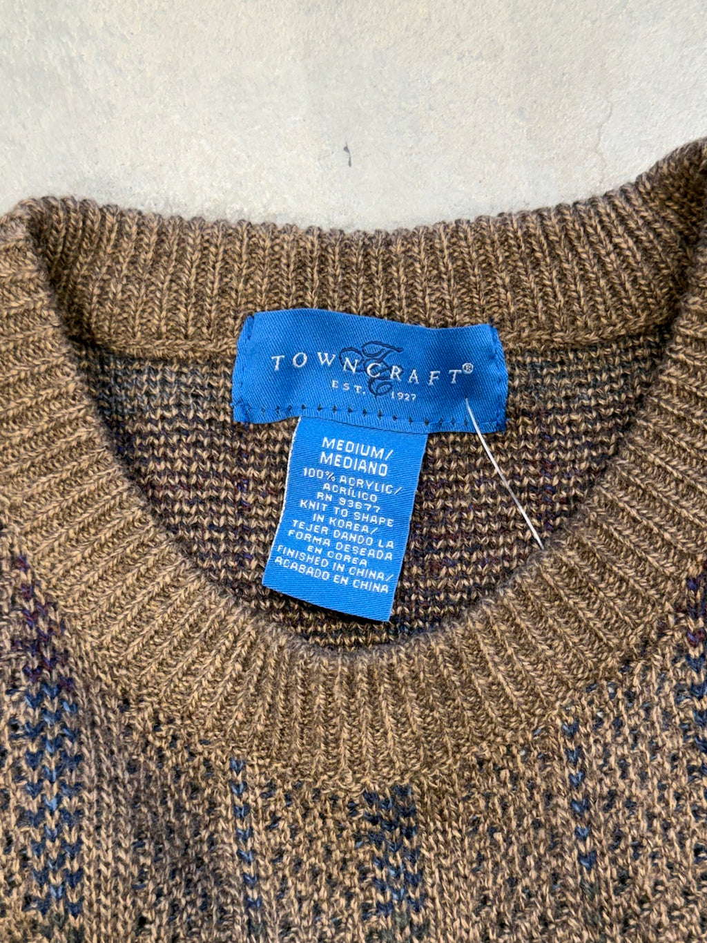 Vintage 90s Brown Sweater Knit