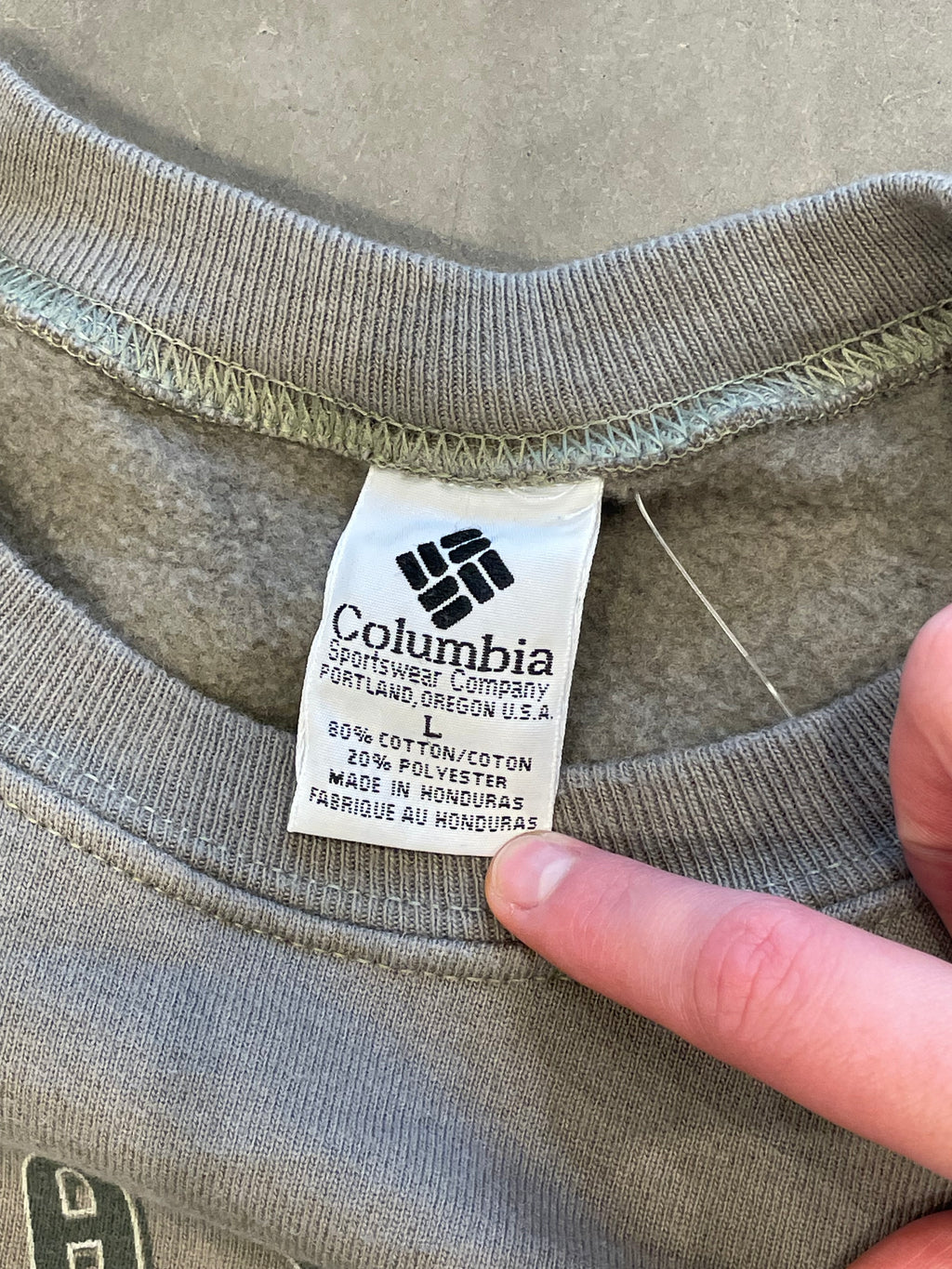 Vintage 90s Green Columbia Duck Sweatshirt