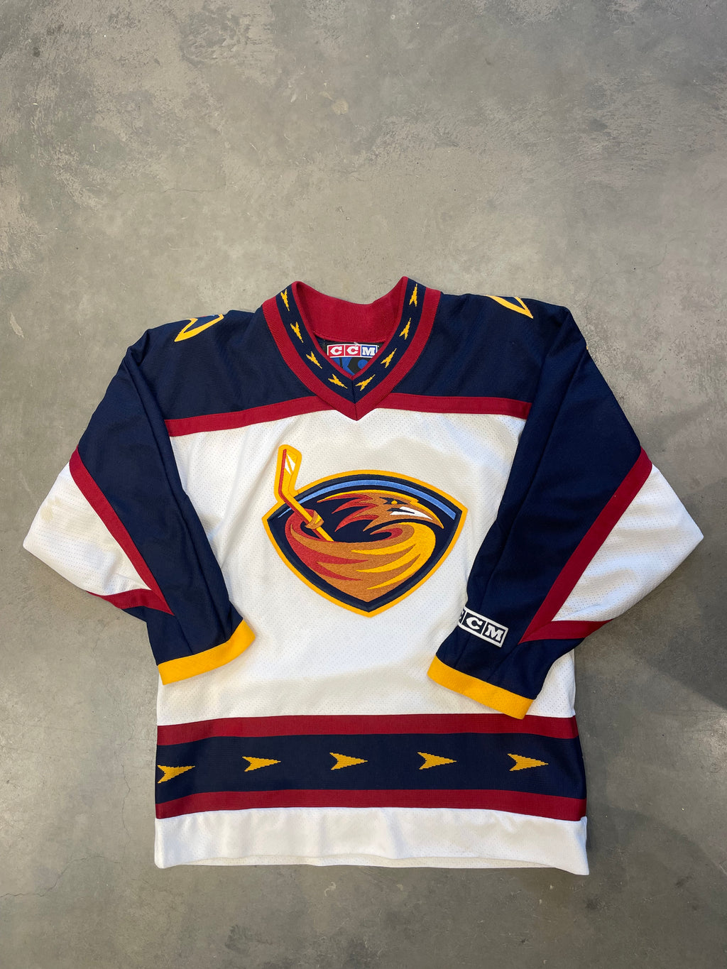 Vintage 90s White Atlanta Thrashers CCM Jersey