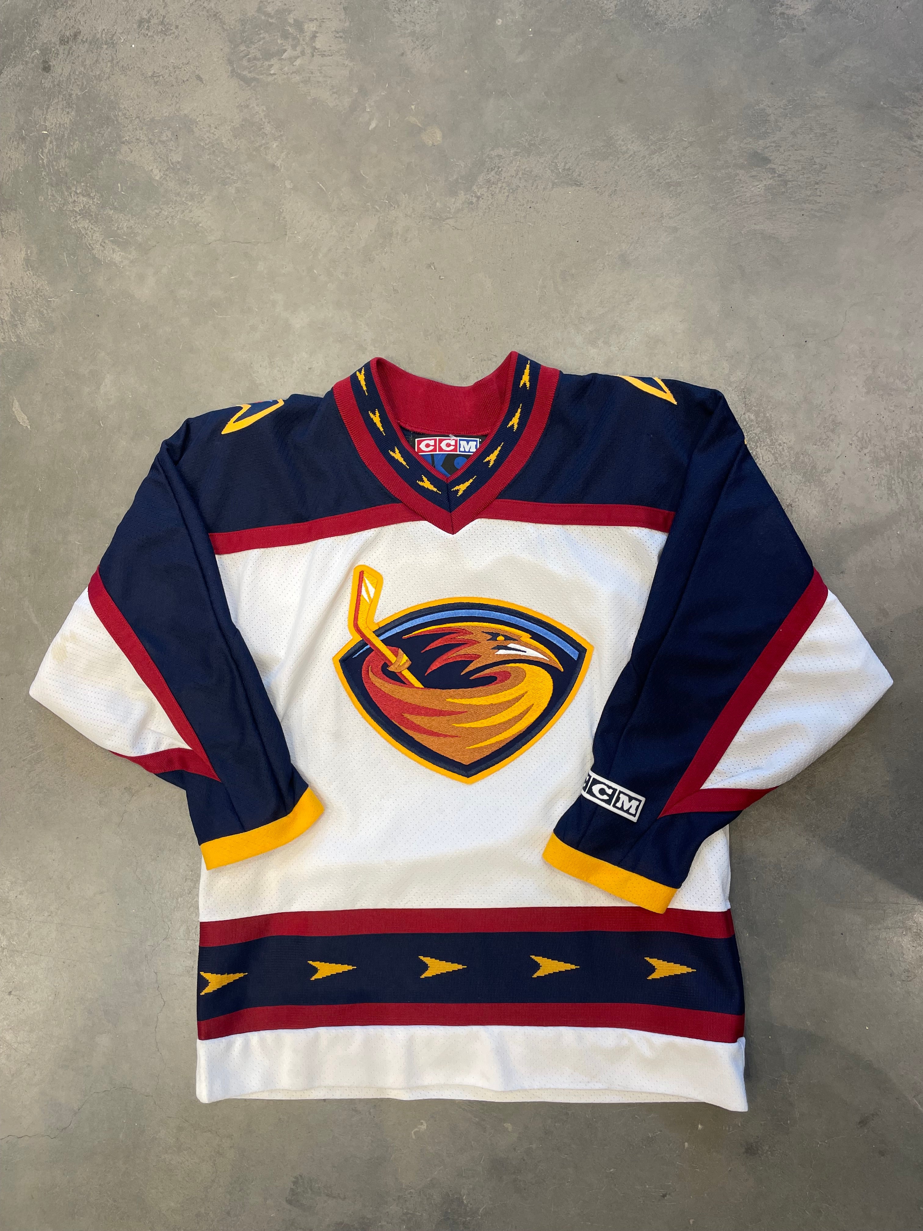 Vintage 90s White Atlanta Thrashers CCM Jersey