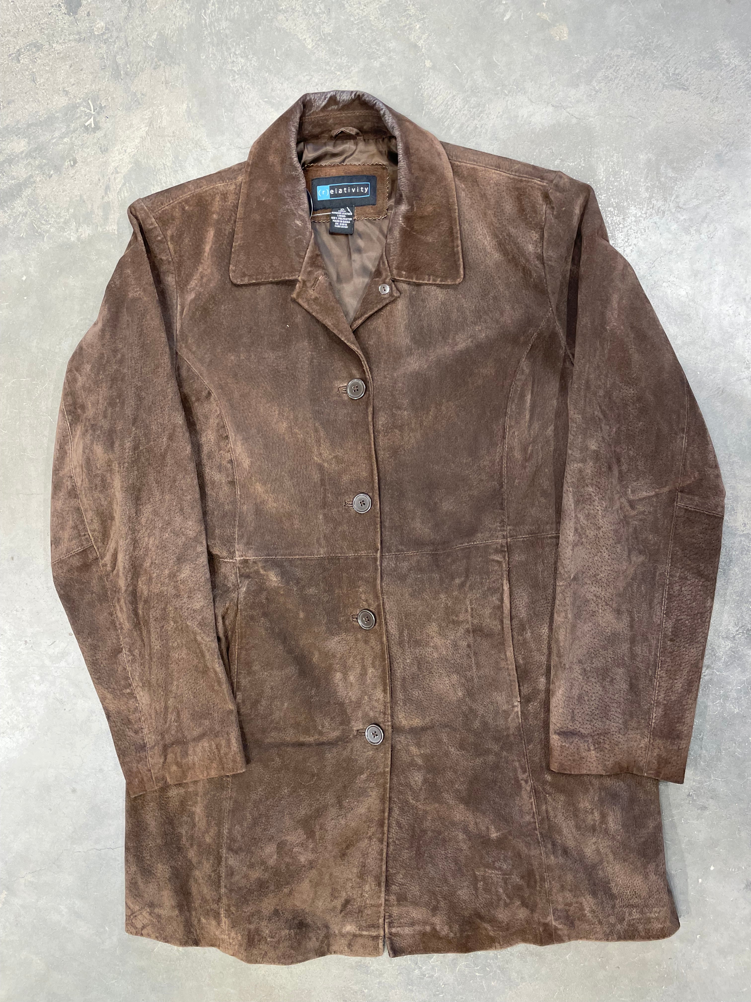Vintage 90s Brown Leather Jacket