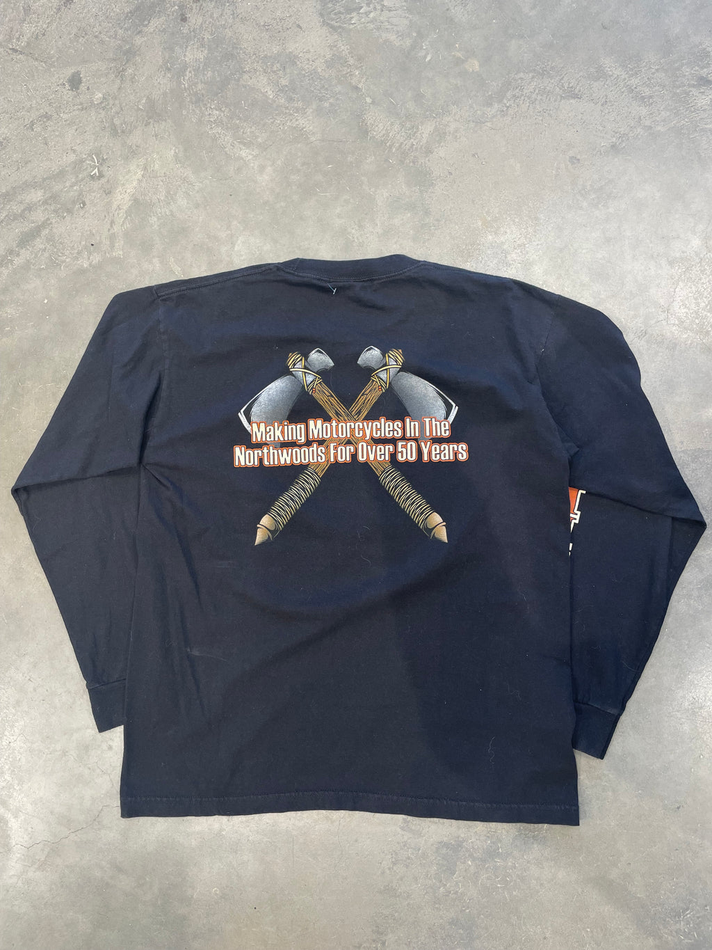 Vintage Black Harley-Davidson Long Sleeve