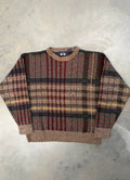 Vintage 90s Tan and Brown Sweater Knit