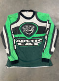 Vintage 90s Green Arctic Cat Racing Jersey Long Sleeve