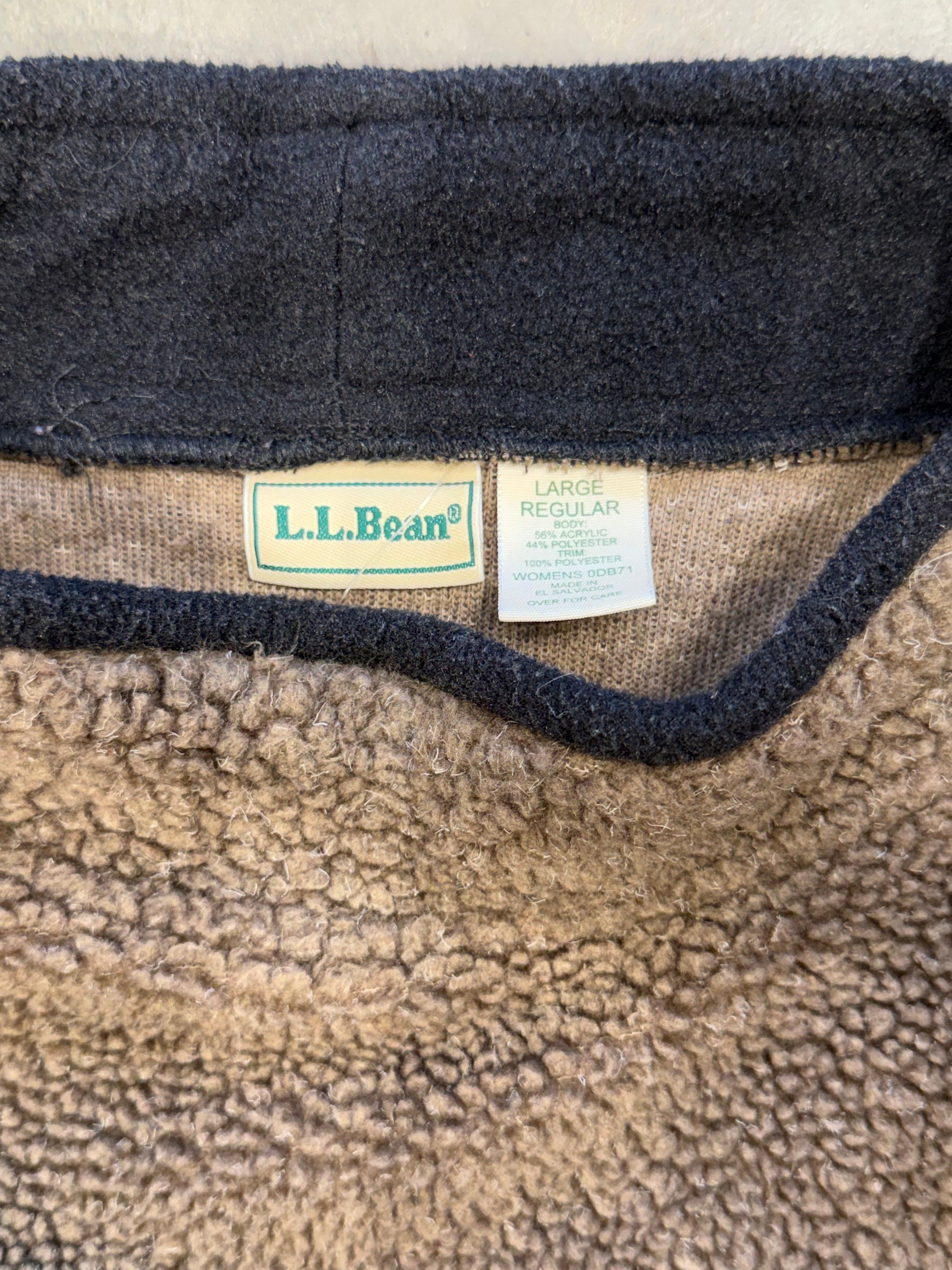 Vintage Y2K Brown L.L. Bean Fleece Pullover