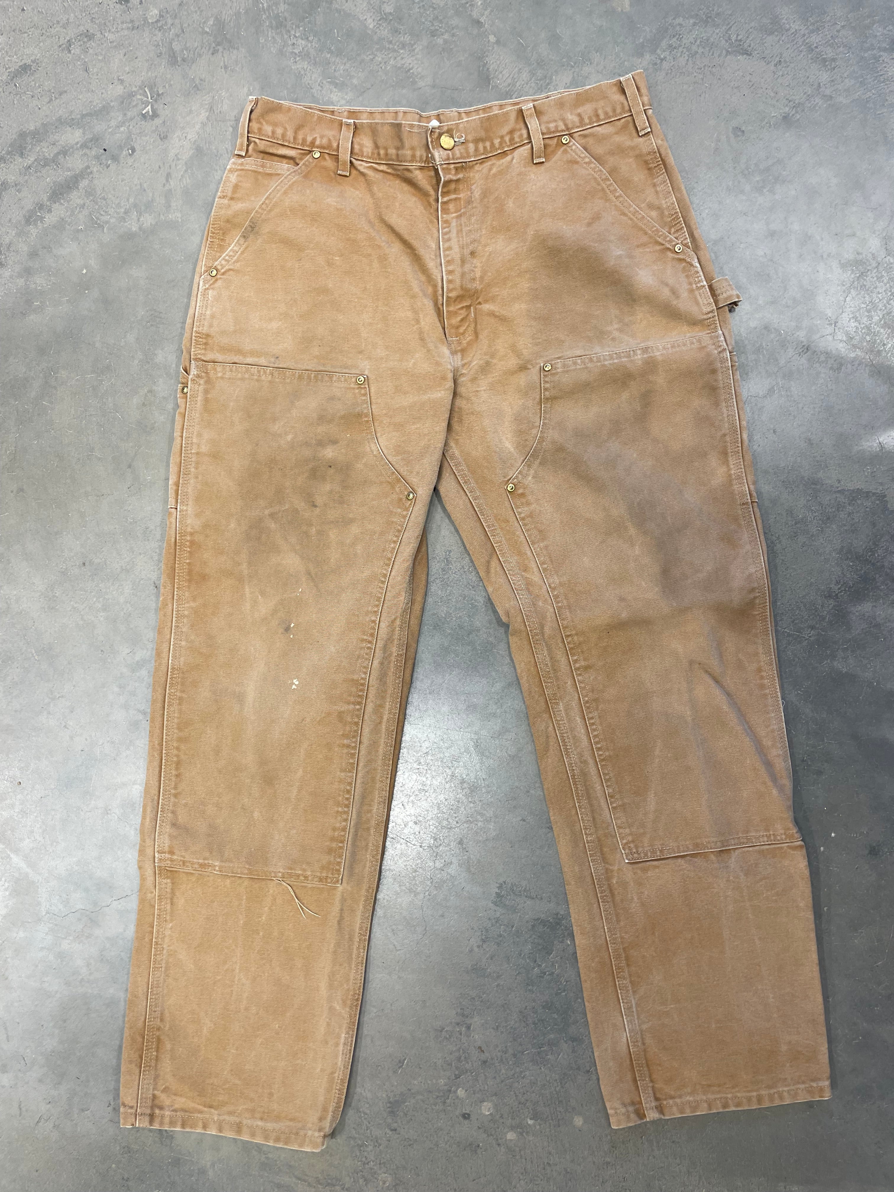 Vintage 90s Tan Carhartt Double-Knee Pants