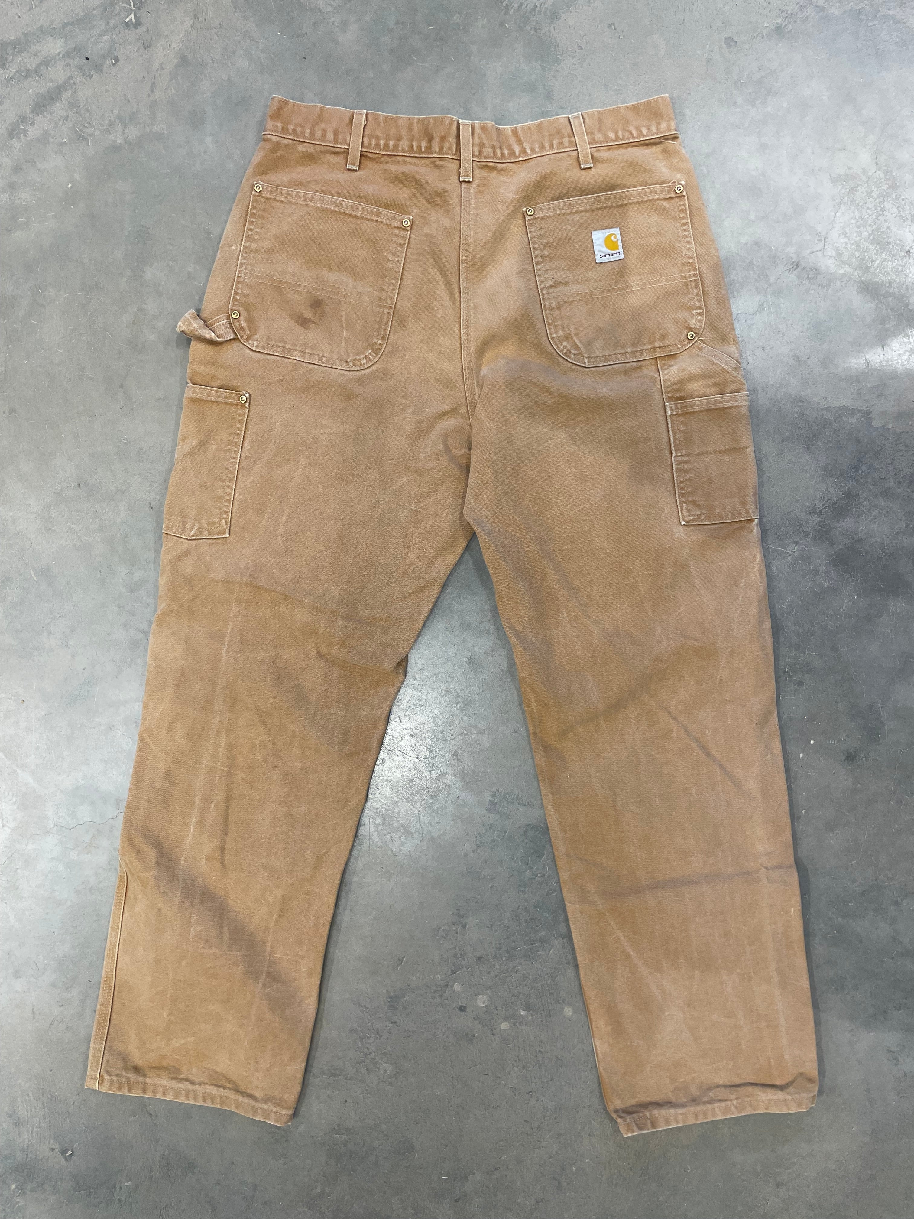 Vintage 90s Tan Carhartt Double-Knee Pants