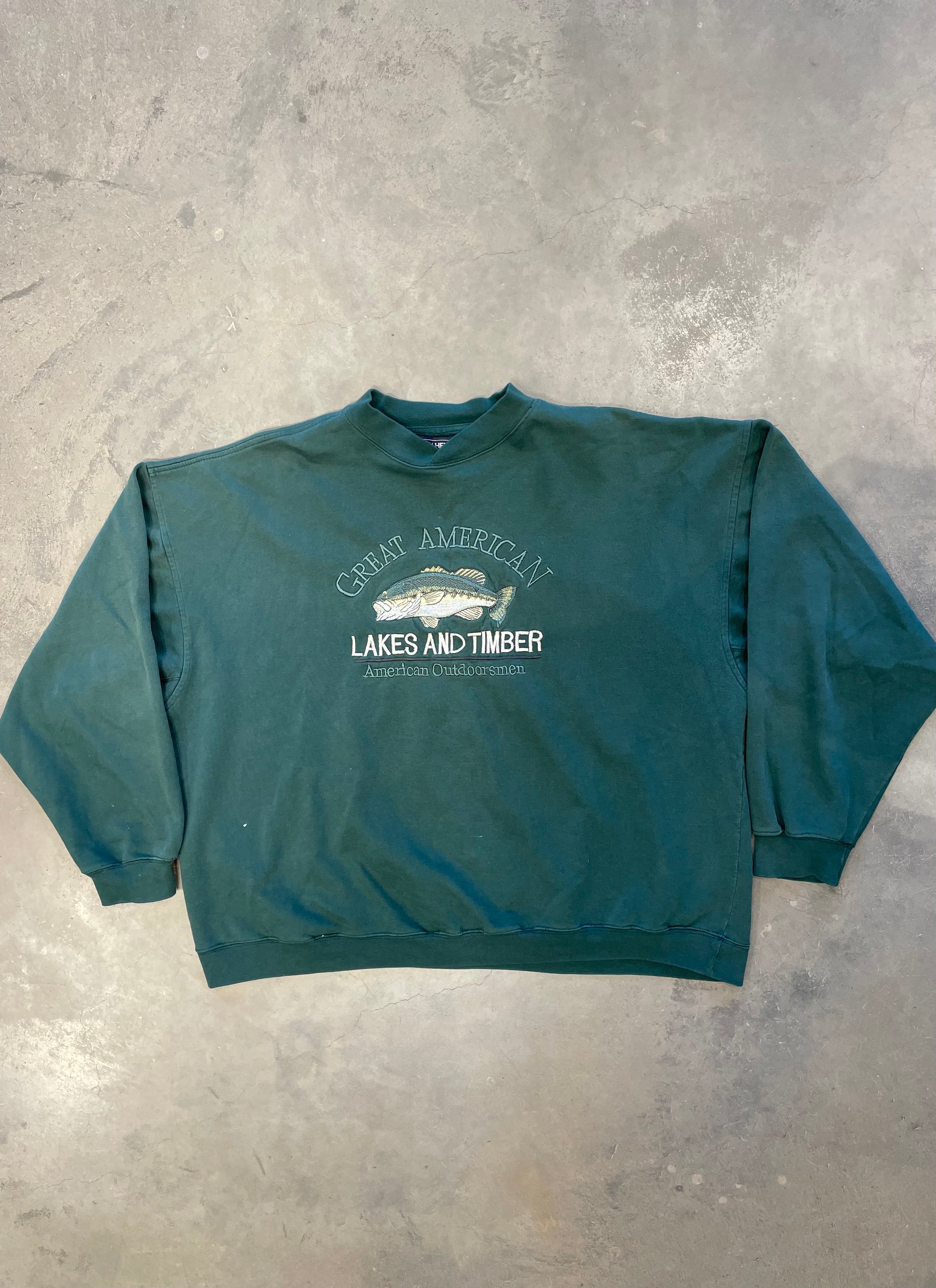 Vintage 90s Green Lakes and Timber Sweatshirt