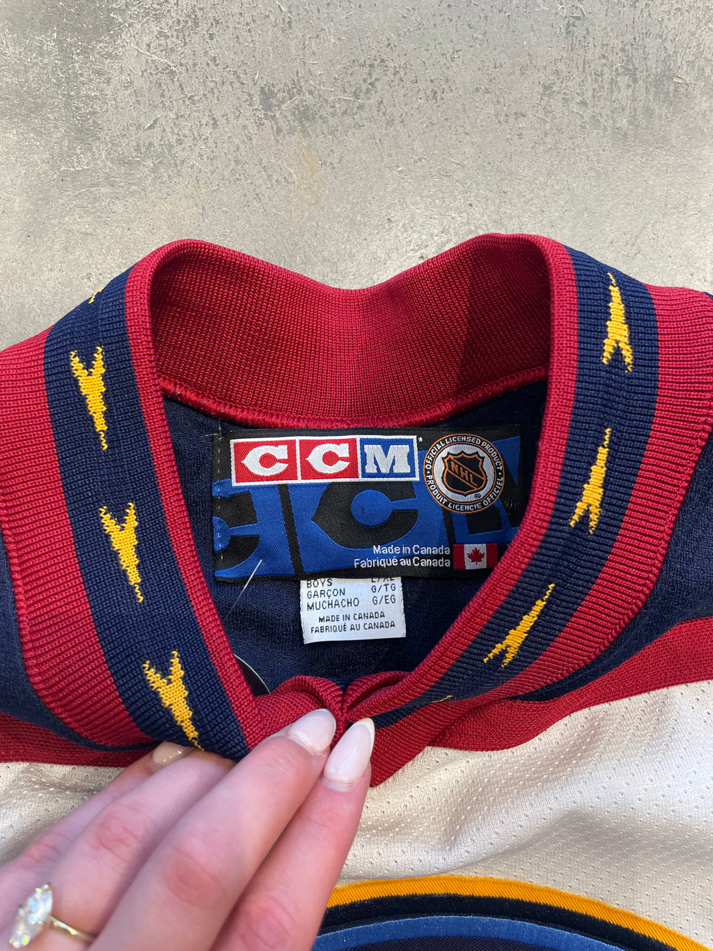 Vintage 90s White Atlanta Thrashers CCM Jersey