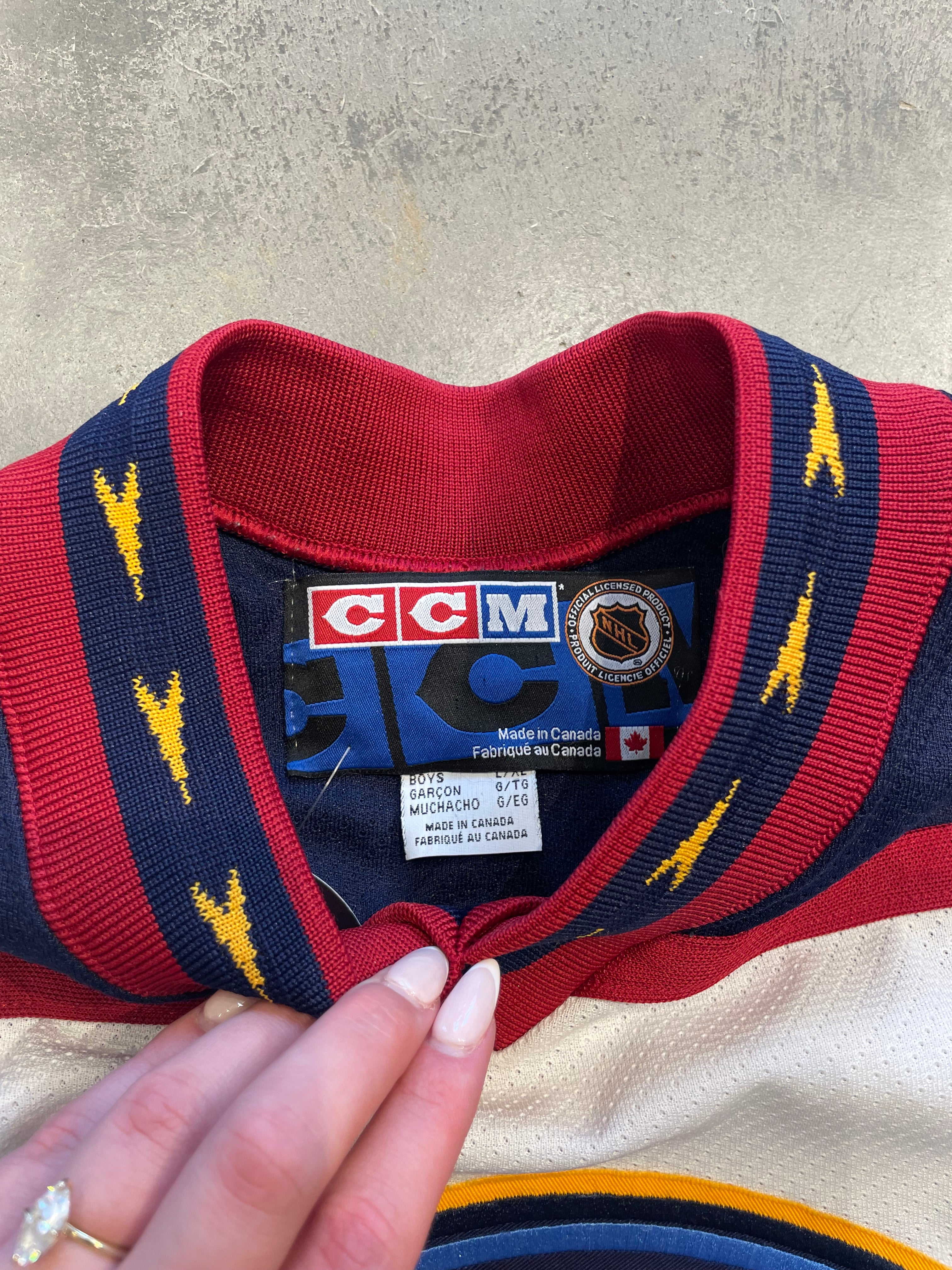 Vintage 90s White Atlanta Thrashers CCM Jersey