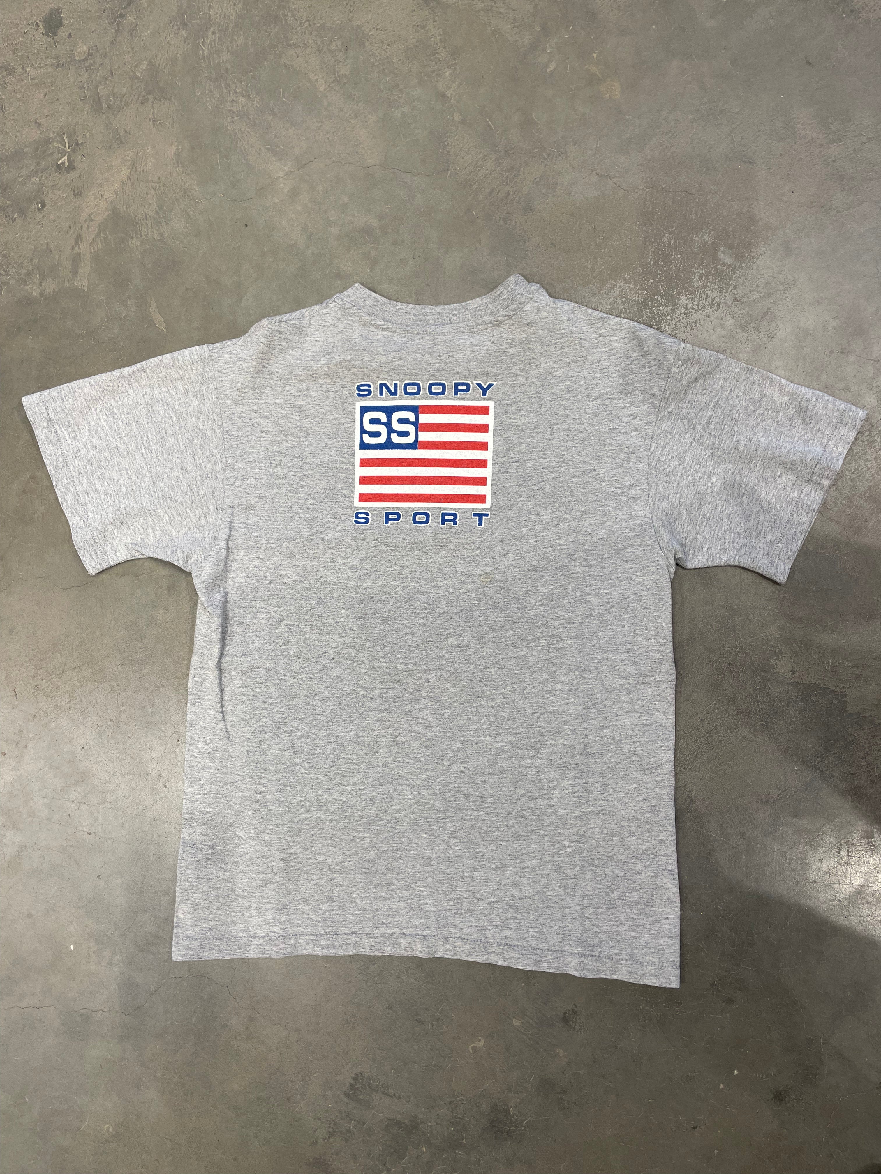 Vintage Y2K Grey Snoopy Sport “Polo Sport” Tee